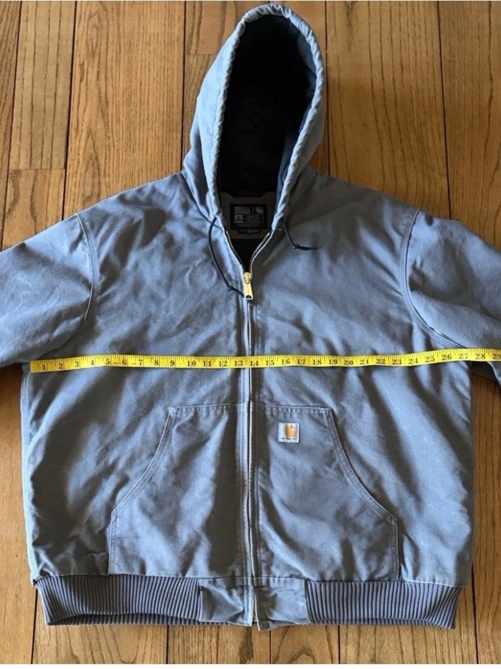 Carhartt Hooded Zip Jacket - Gray Made in the USA